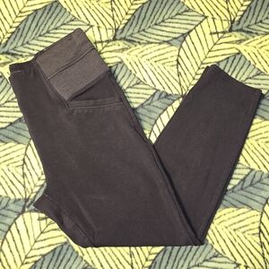 Saphire Red Black Leggings with Pocket